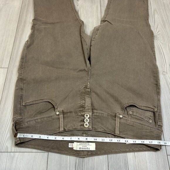 TORRID Denim Brown Wash Ankle Jeans Skinny Leg Stretch Size 18R - Picture 12 of 13
